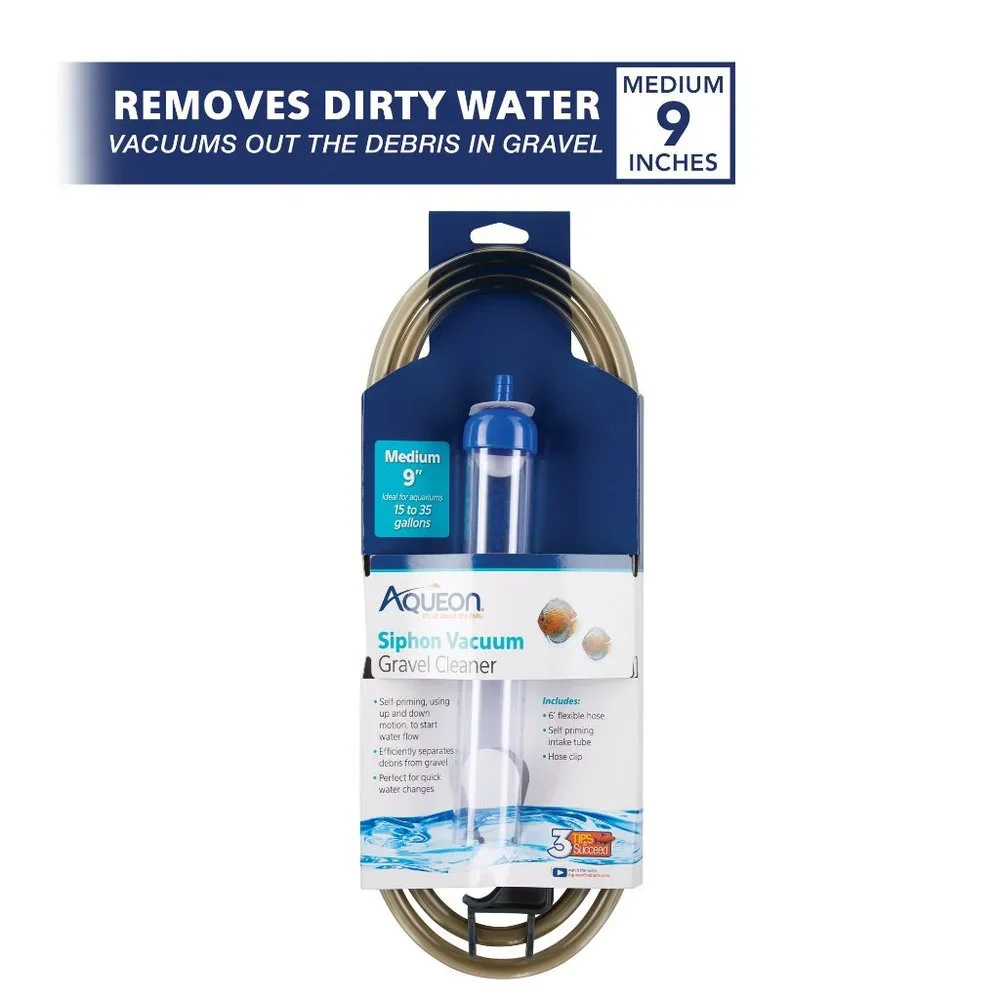 New Aqueon Aquarium Fish Tank Siphon Vacuum Gravel Cleaner Hand syphon pump hose